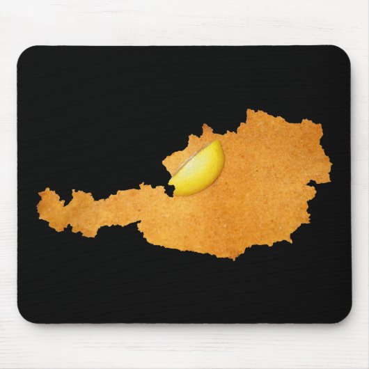 Wiener Schnitzel - Karte Österreichs Mousepad (Vorne)