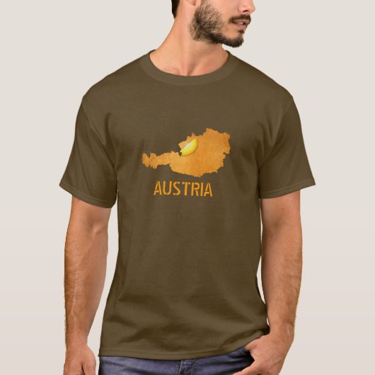 Wiener Schnitzel - Karte Österreichs T-Shirt (Vorderseite)