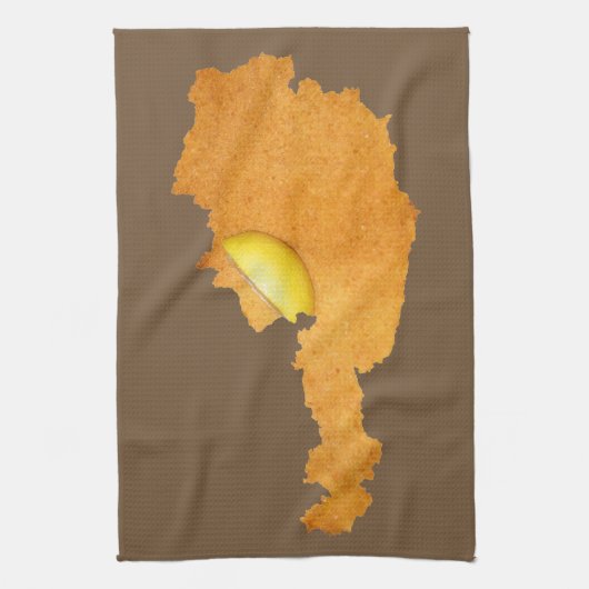 Wiener Schnitzel - Karte von Österreich Handtuch (Vertikal)