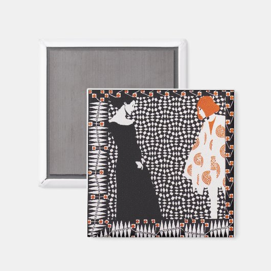Wiener Sezession - Kolo Moser Vorfruhling Magnet (Vorderseite/Rückseite)