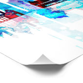 Wiener Skyline, Österreich Wasserfarben Kunst Fotodruck (Ecke)