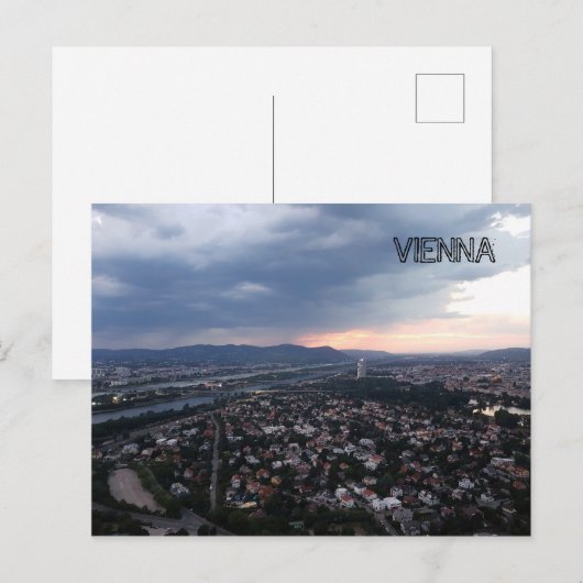 Wiener Skyline Postkarte (Vorne/Hinten)