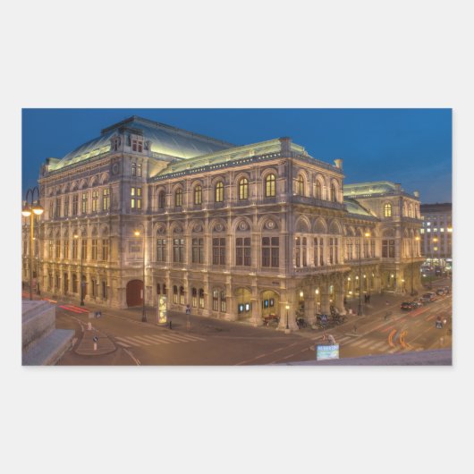 Wiener Staat Opera Rechteckiger Aufkleber (Vorderseite)