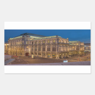 Wiener Staat Opera Rechteckiger Aufkleber