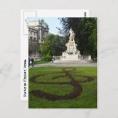 Wiener Statue (Mozart) Postkarte (Vorne/Hinten)