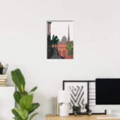 Wiener Statue Sunset Poster (Heimbüro)