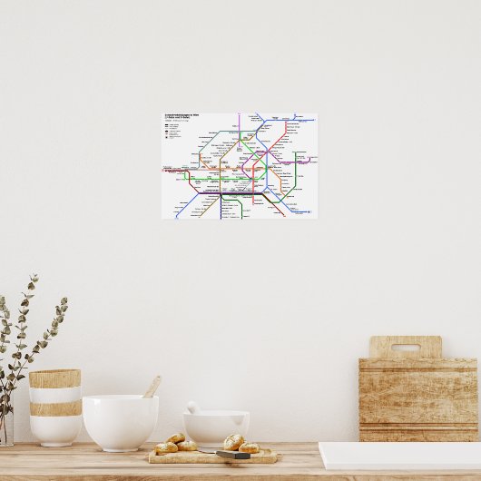 Wiener U-Bahn-Poster Poster (Küche)