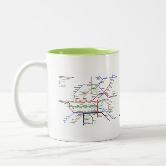 Wiener U-Bahn-Tasse Zweifarbige Tasse (Links)