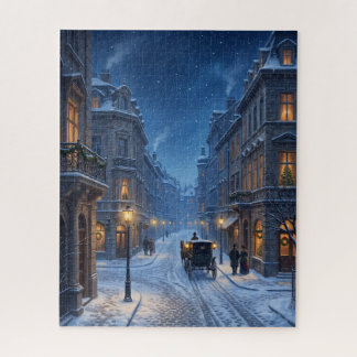 Wiener Viktorianischer Weihnachtsabend Schneebedec Puzzle