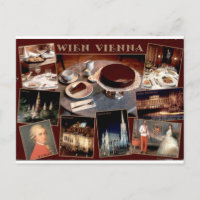 Wiener Vintage-Kaffee-Kuchen und Wahrzeichen Multi