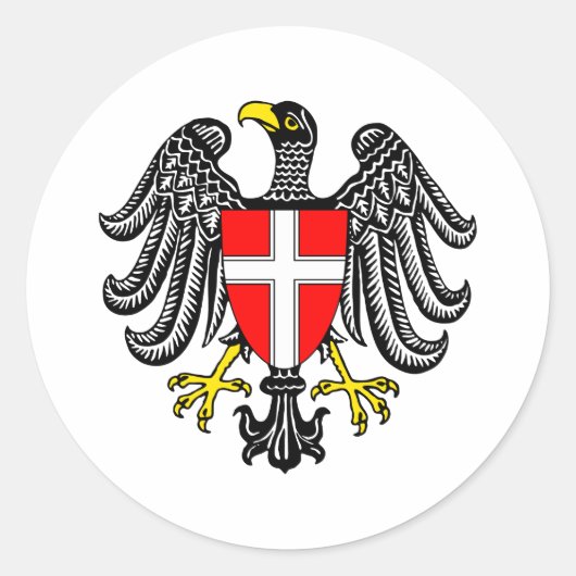 Wiener Wappen Runder Aufkleber (Vorderseite)