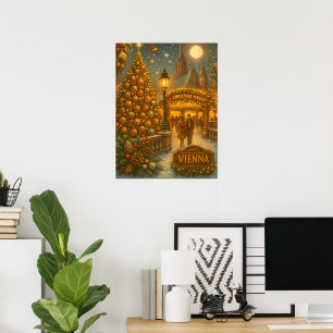 Wiener Weihnachtsmarktposter Vintage-Feiertag Poster