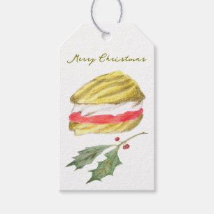 Wiener Wirbel Gebäck Zeichnung Weihnachten Geschenkanhänger
