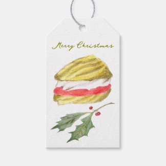Wiener Wirbel Gebäck Zeichnung Weihnachten Geschenkanhänger