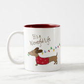 Wienerlife Dackel Weihnachten Tasse (Links)