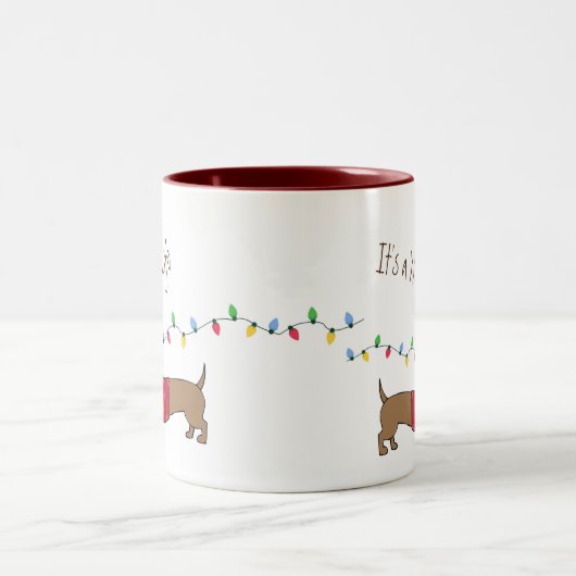 Wienerlife Dackel Weihnachten Tasse (Mittel)