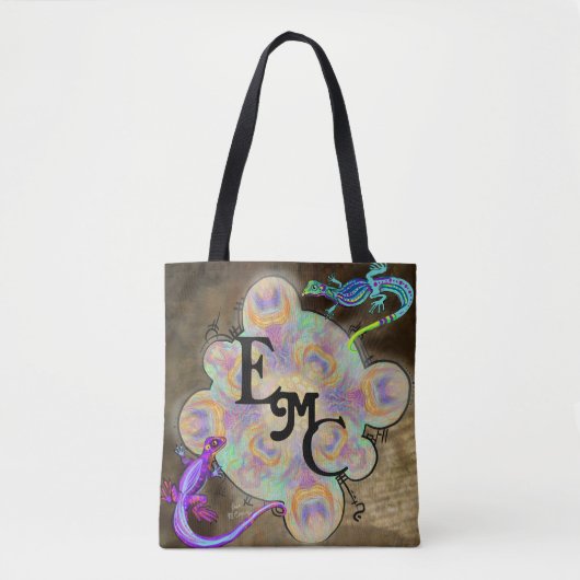 Wierd Lizard Monogram Intials Bag Tasche (Vorderseite)