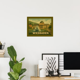 Wiesbaden Deutschland Stadt Kunst Poster