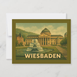 Wiesbaden Deutschland Stadt Kunst Postkarte