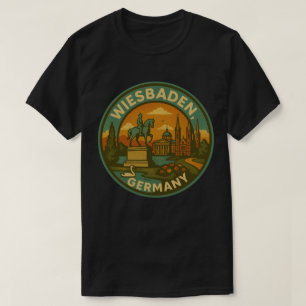 Wiesbaden Deutschland Wahrzeichen Kunst T-Shirt