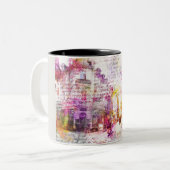 Wiesbaden, Germany. Modern Text Art Zweifarbige Tasse (Vorderseite Links)
