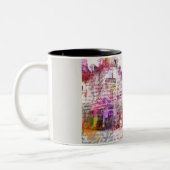 Wiesbaden, Germany. Modern Text Art Zweifarbige Tasse (Links)