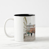 Wiesbaden, Marktplatz, Rathaus - Germany Zweifarbige Tasse (Links)