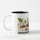 Wiesbaden, Marktplatz, Street view - Germany Zweifarbige Tasse (Links)