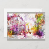 Wiesbaden. Moderne Textkunst Postkarte (Vorne/Hinten)