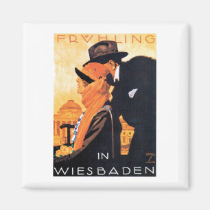 Wiesbaden Reiseplakat Magnet