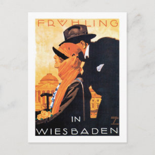Wiesbaden Reiseplakat Postkarte