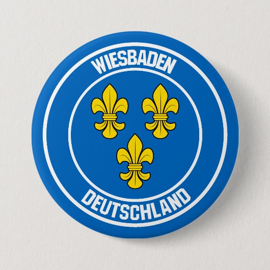 Wiesbaden RundEmblem Button (Vorderseite)