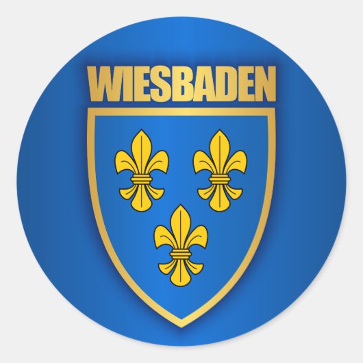 Wiesbaden Runder Aufkleber (Vorderseite)