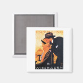 Wiesbaden Travel Poster Magnet (Vorderseite/Rückseite)