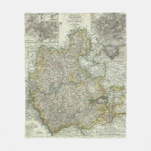 Wiesbaden und Frankfurt Deutschland Fleecedecke