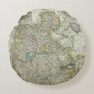 Wiesbaden und Frankfurt Deutschland Rundes Kissen