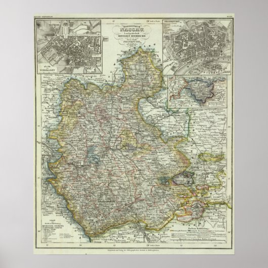 Wiesbaden und Frankfurt/Main Deutschland Poster (Vorne)