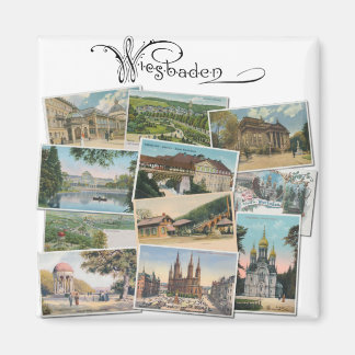 Wiesbaden: Vintage Postkarten Souvenir Magnet