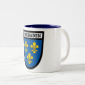 Wiesbaden-Wappen (Wappen) 0010 Zweifarbige Tasse (VorderseiteRechts)