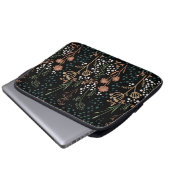 Wiese Blume naive Kunst dunkler Hintergrund Laptopschutzhülle (Vorne Knopf)