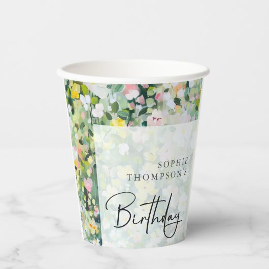 Wiese-Blume Pappbecher (Vorderseite)