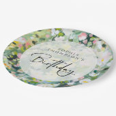 Wiese-Blume Pappteller (Schrägansicht)