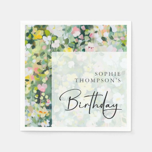 Wiese-Blume Serviette (Vorderseite)