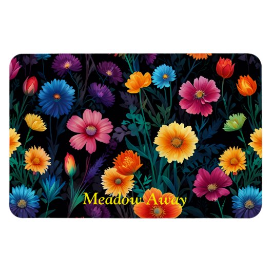 Wiese der lebendigen Blume Magnet (Horizontal)