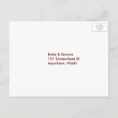 Wiese der Liebe Herbst Hochzeit RSVP Menü Postkart Einladungspostkarte (Rückseite)