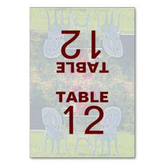 Wiese der Liebe Herbsthochzeit geklappte Tafelkart Tischnummer