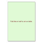 Wiese der Liebe Herbsthochzeit geklappte Tafelkart Tischnummer (Rückseite)