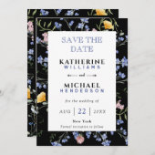 Wiese Hochzeit von Bild- und Wasserfarben hinzufüg Save The Date (Vorne/Hinten)