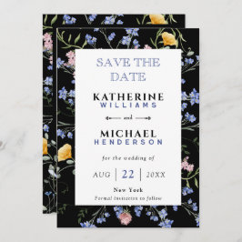 Wiese Hochzeit von Bild- und Wasserfarben hinzufüg Save The Date