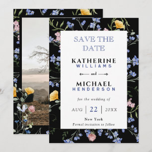 Wiese Hochzeit von Bild- und Wasserfarben hinzufüg Save The Date